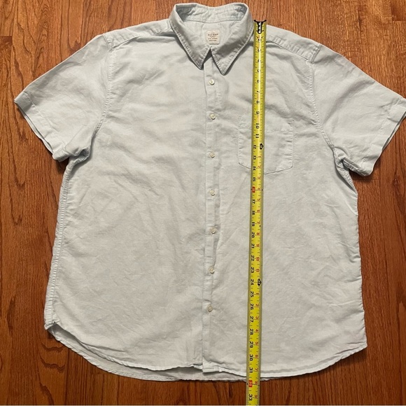 Old Navy light baby blue linen cotton blend short sleeve button up shirt XXL - Picture 14 of 15